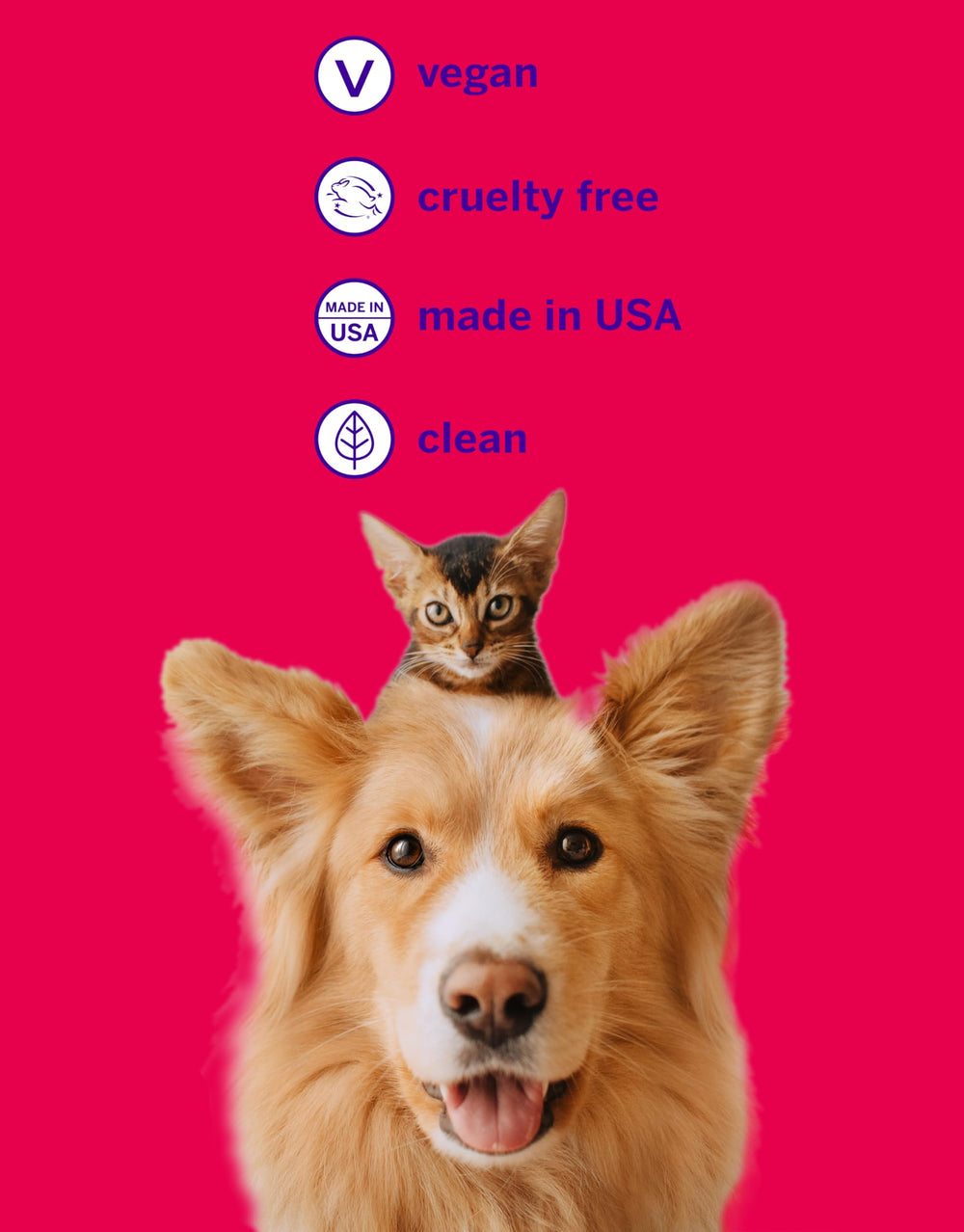 Pet owner smiles after cleaner teeth and fresher breath with Petsmile brushing.