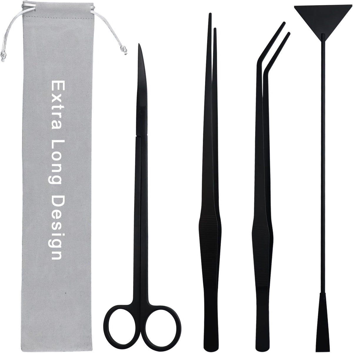 Petsocie aquarium aquascape tools kit sand spatula for precise substrate leveling in tight corners.
