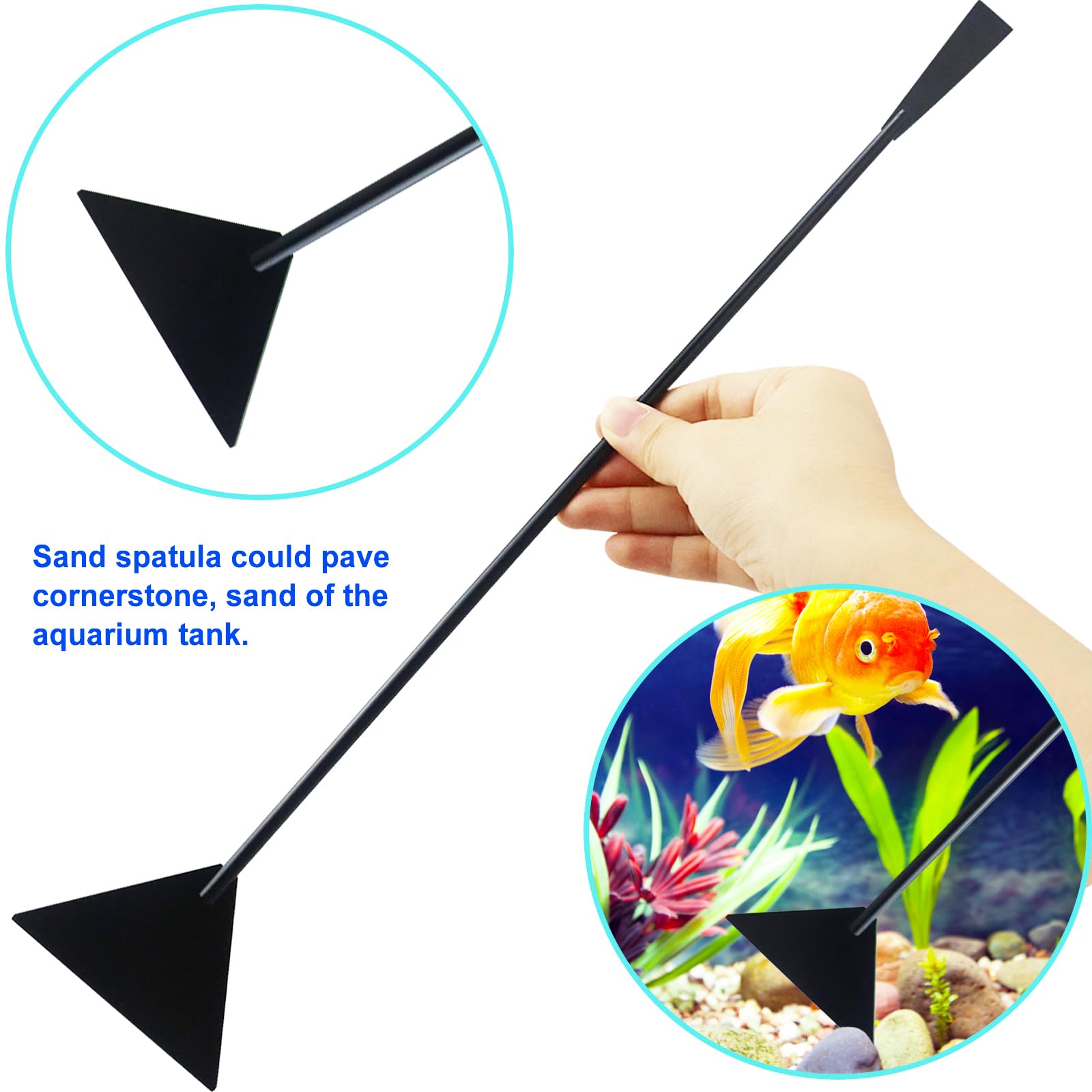 Petsocie straight tweezers reach substrate for precise plant placement.
