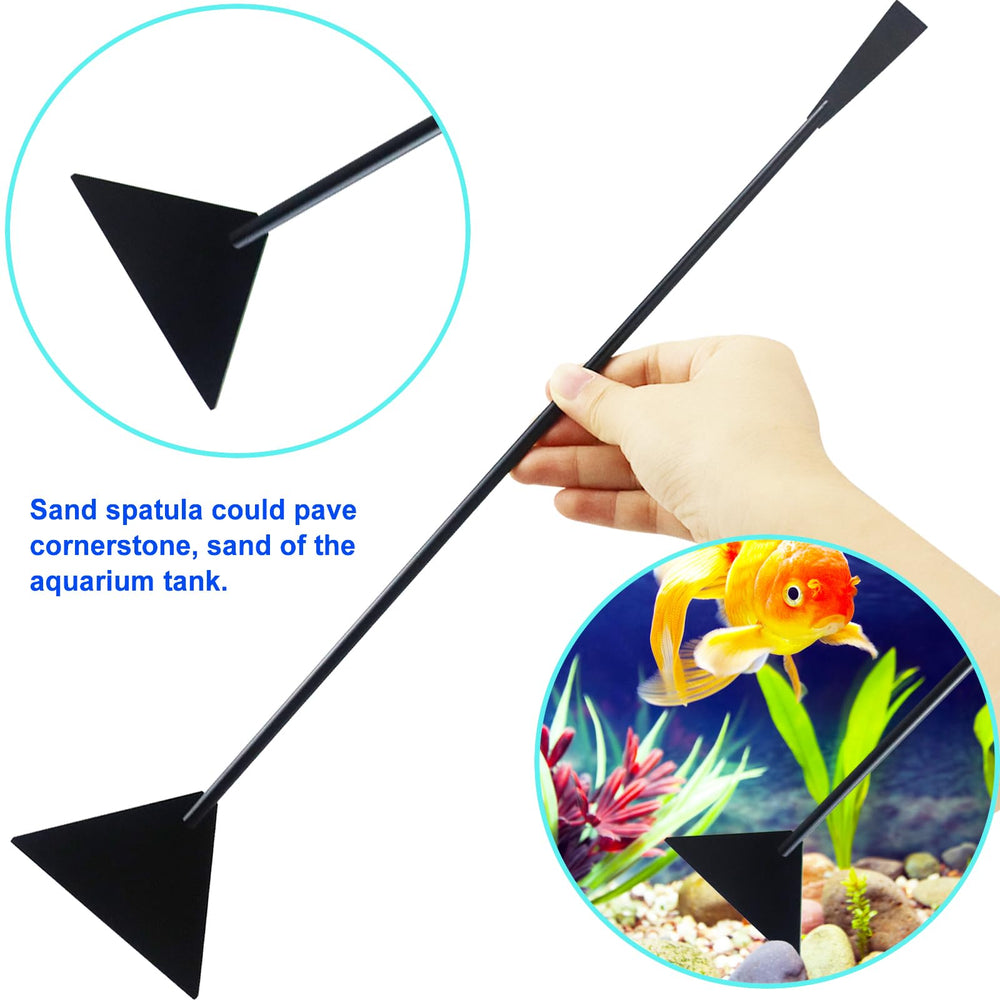 Petsocie straight tweezers reach substrate for precise plant placement.