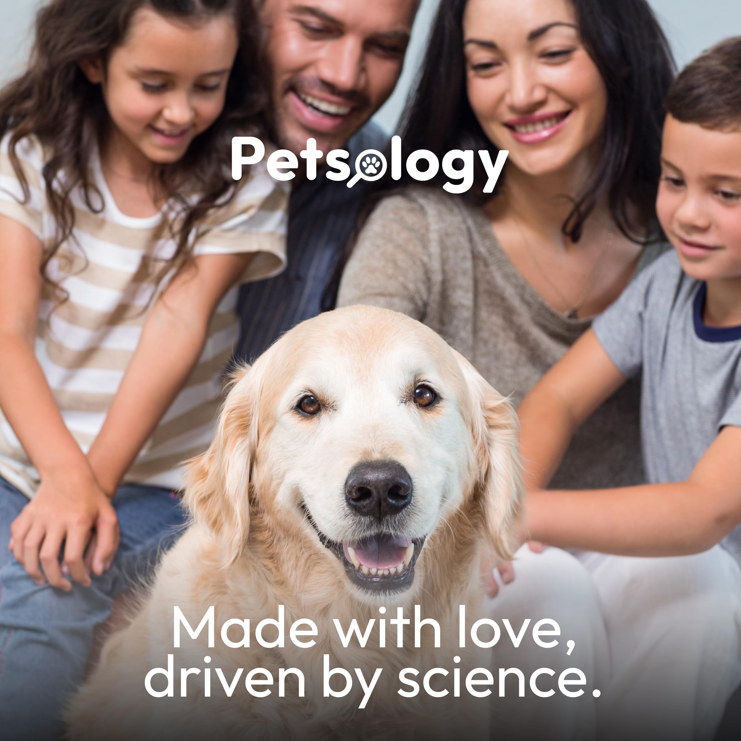 Petsology 170 mobility chews packaging designed for all-sized dogs.