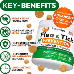 Petsology dog flea tick chews pack provides convenient daily protection.