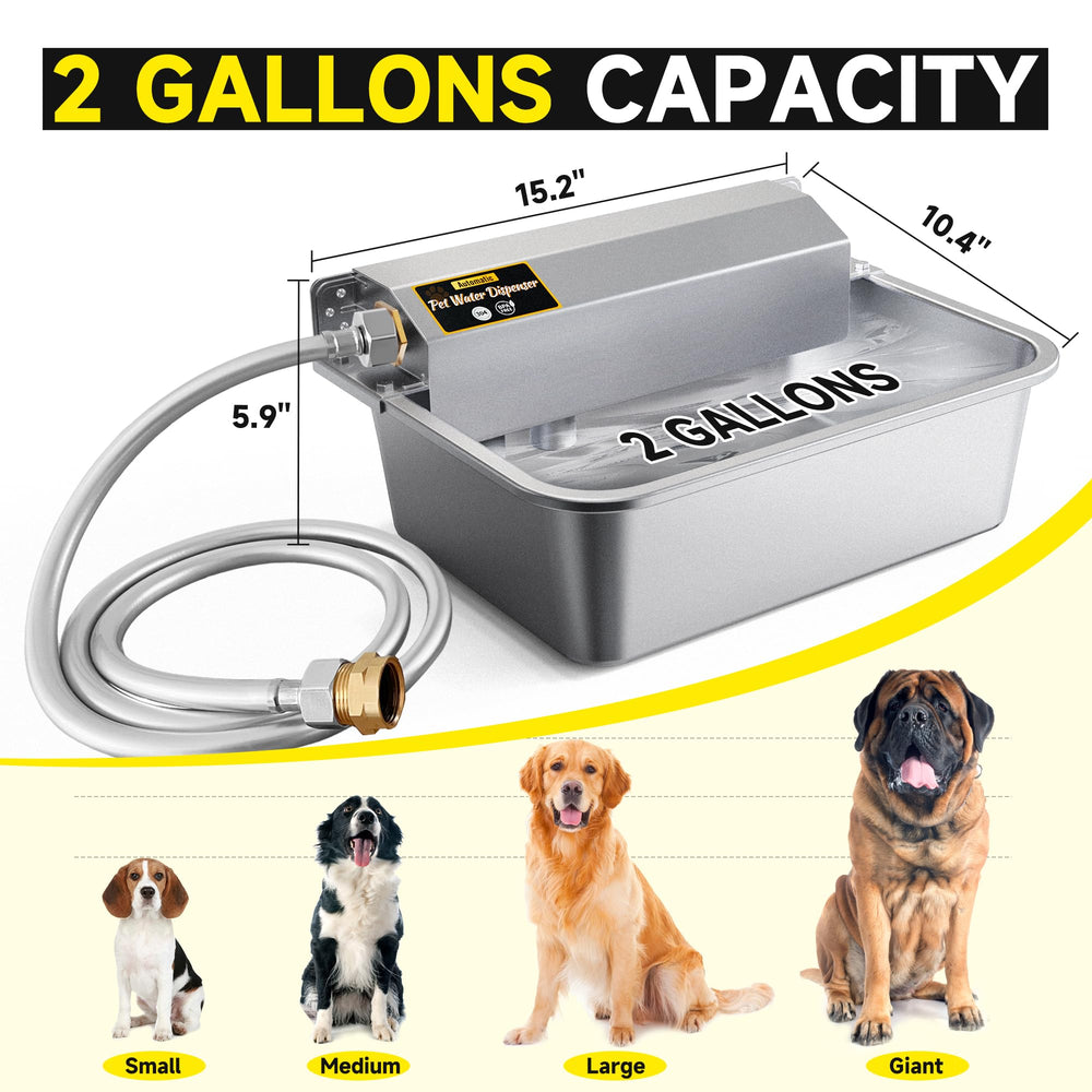Petsolon 304 stainless steel body resists rust for durable use.