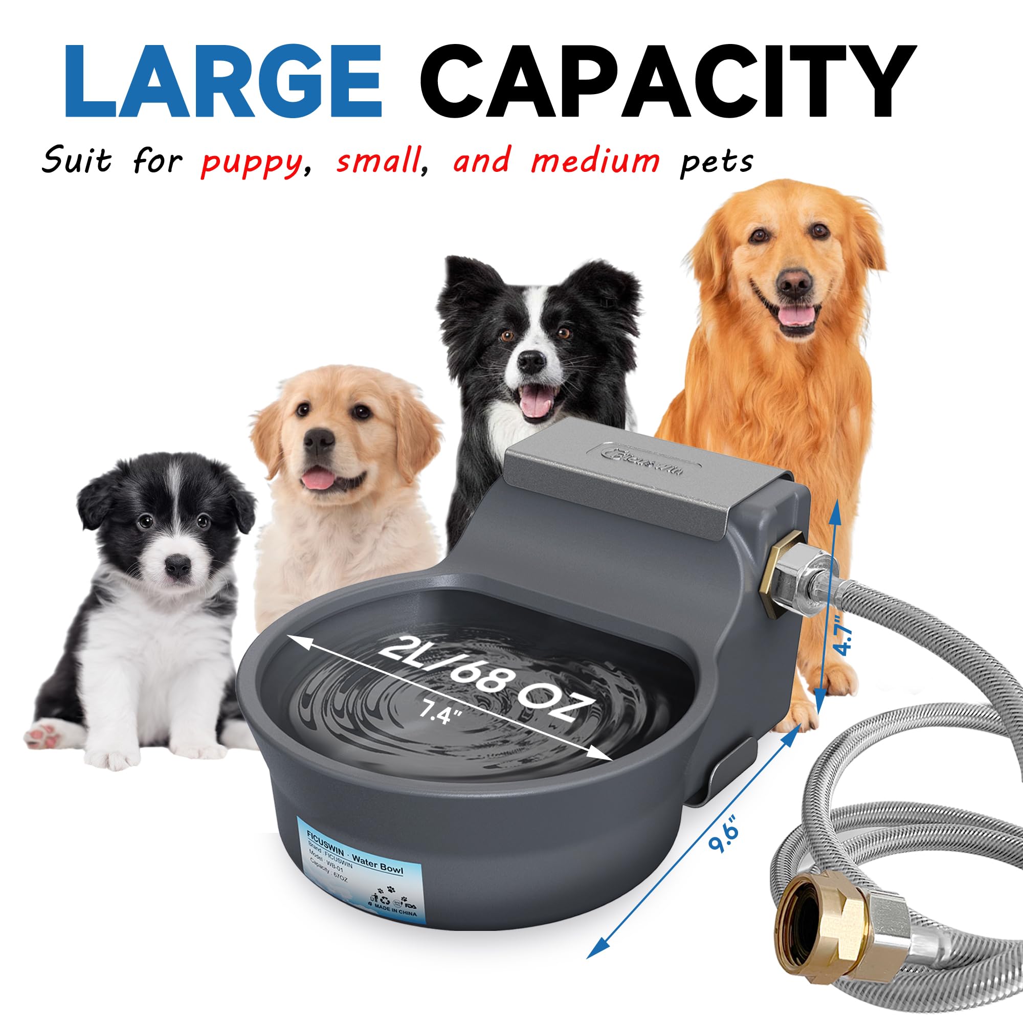 PETSOLON anti-tip bracket securely fixed to prevent spills