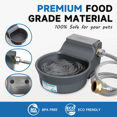 PETSOLON buoyant refill mechanism maintaining fresh water as pets drink