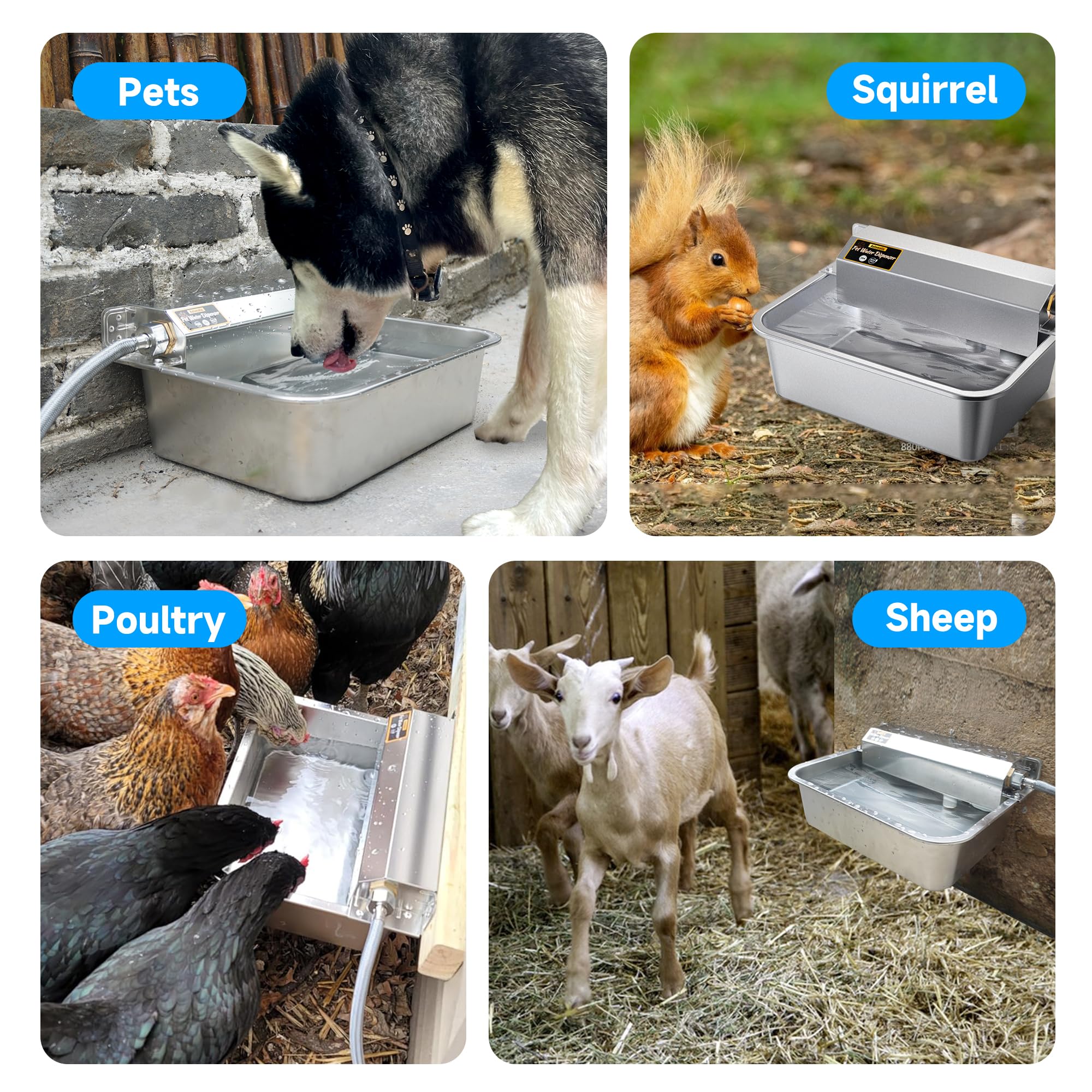 Petsolon easy-clean drain valve simplifies bottom cleaning after use.