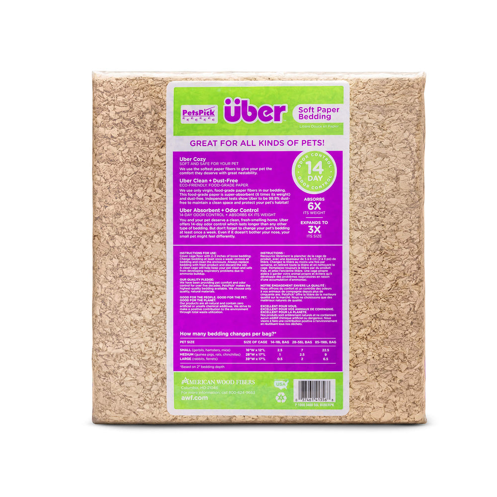 PETSPICK 14-day odor-control feature signals a fresher cage between changes.