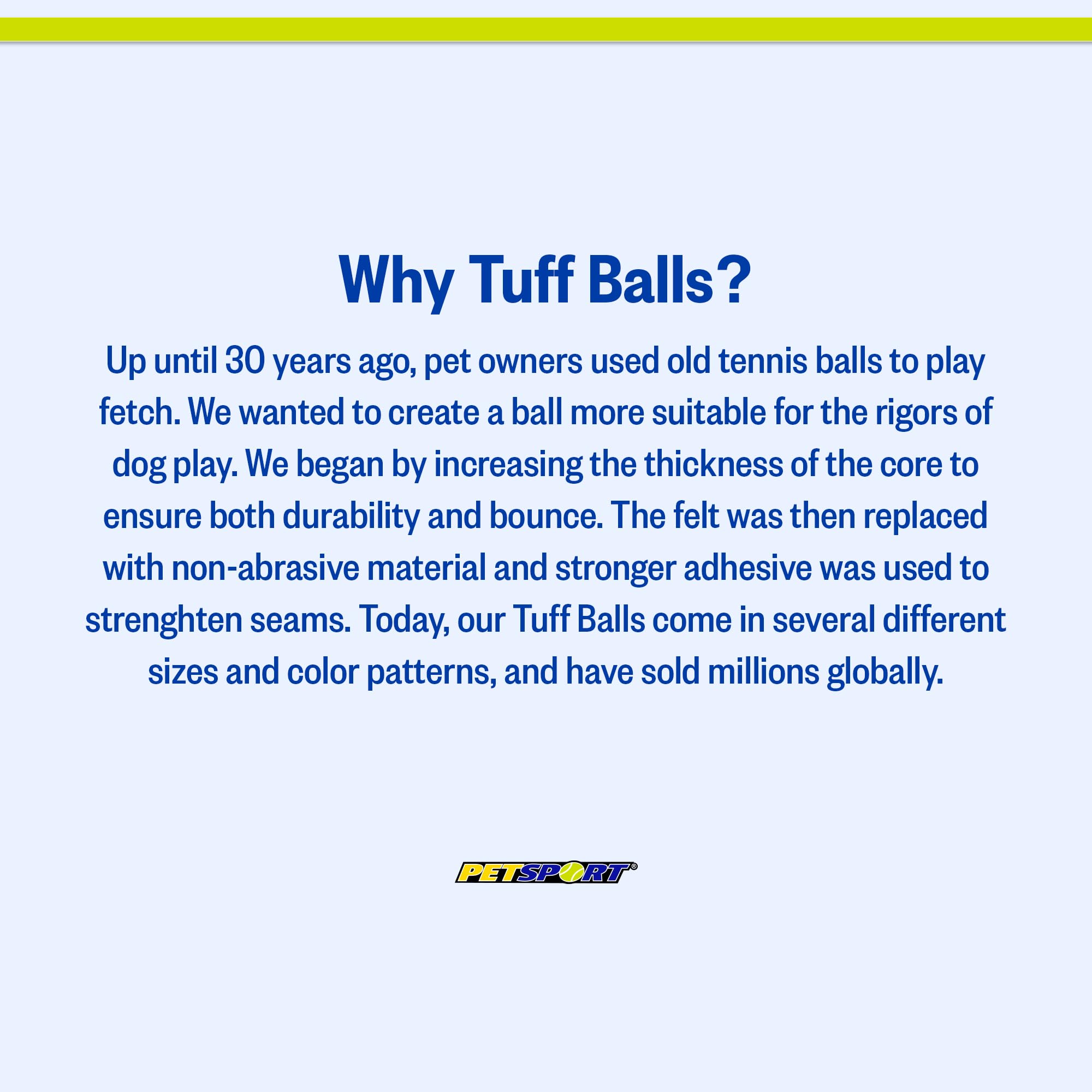 PetSport Jr Tuff Ball 1-8-inch — perfect for small breeds