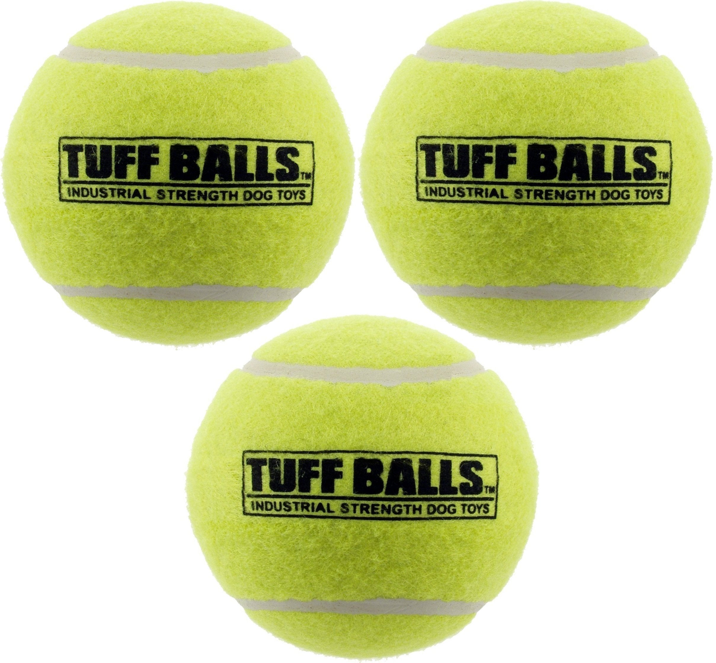 PetSport USA giant tuff ball product shot highlighting durable 4-inch design for large dogs.