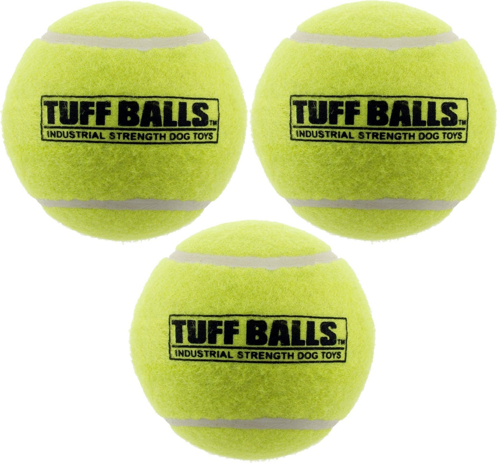PetSport USA giant tuff ball product shot highlighting durable 4-inch design for large dogs.