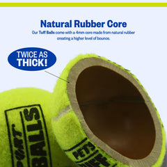 PetSport USA giant tuff ball in action during fetch with a large dog.