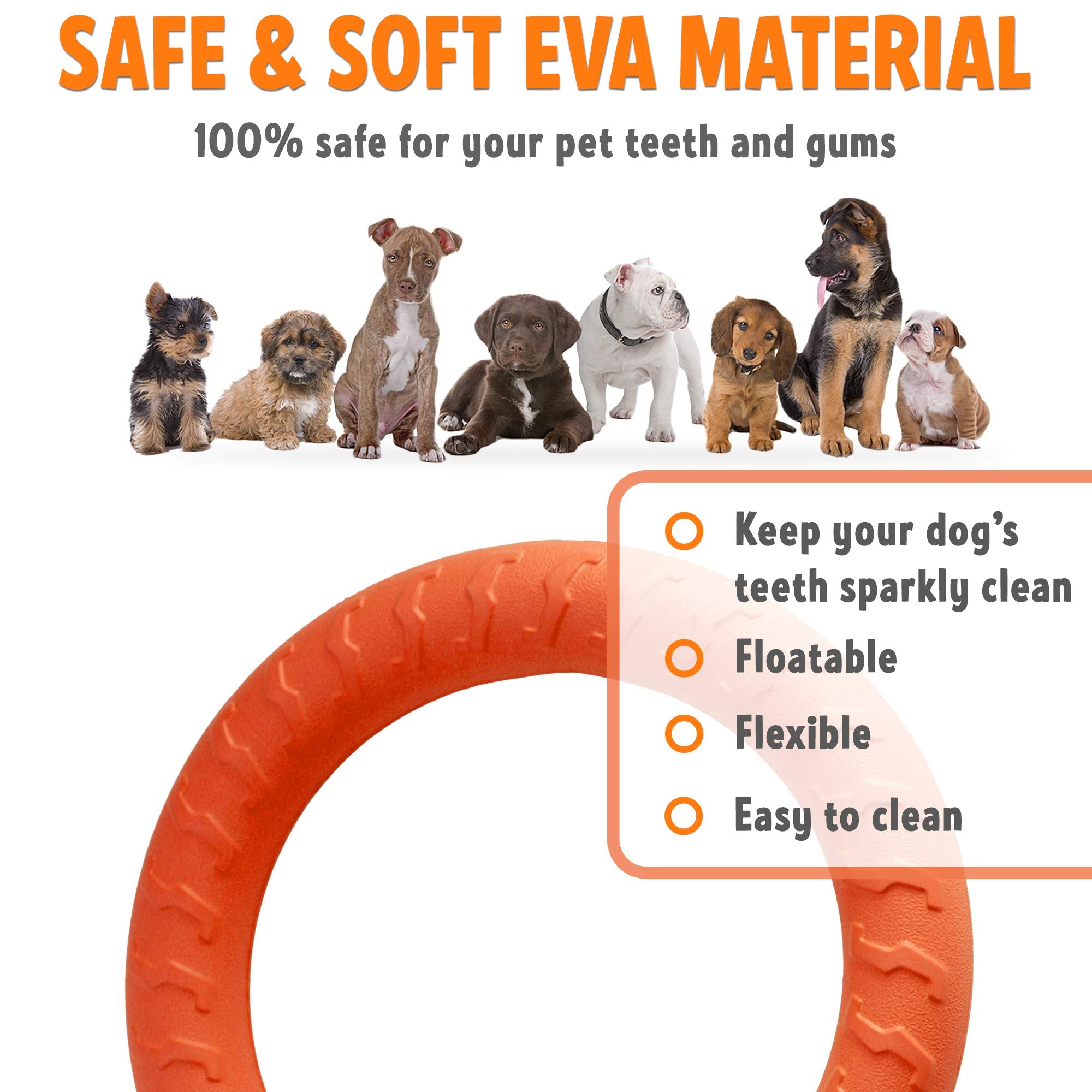 PetSpy ring toy floating water disc enables safe water play and easy recovery.