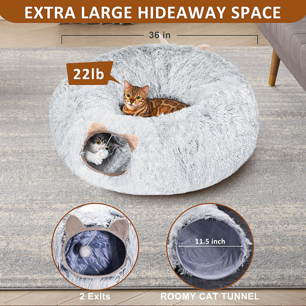 PETSTA Cat Tunnel grey folded assembly demonstrates portability