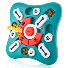 PETSTA dog puzzle toys hero image highlights mental stimulation and slow feeding with treat rewards.
