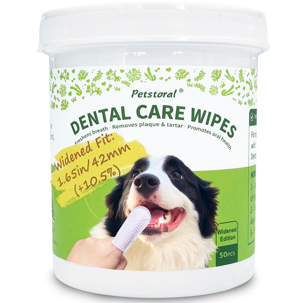 Petstoral dental care wipes 50-count container for simple at-home oral hygiene