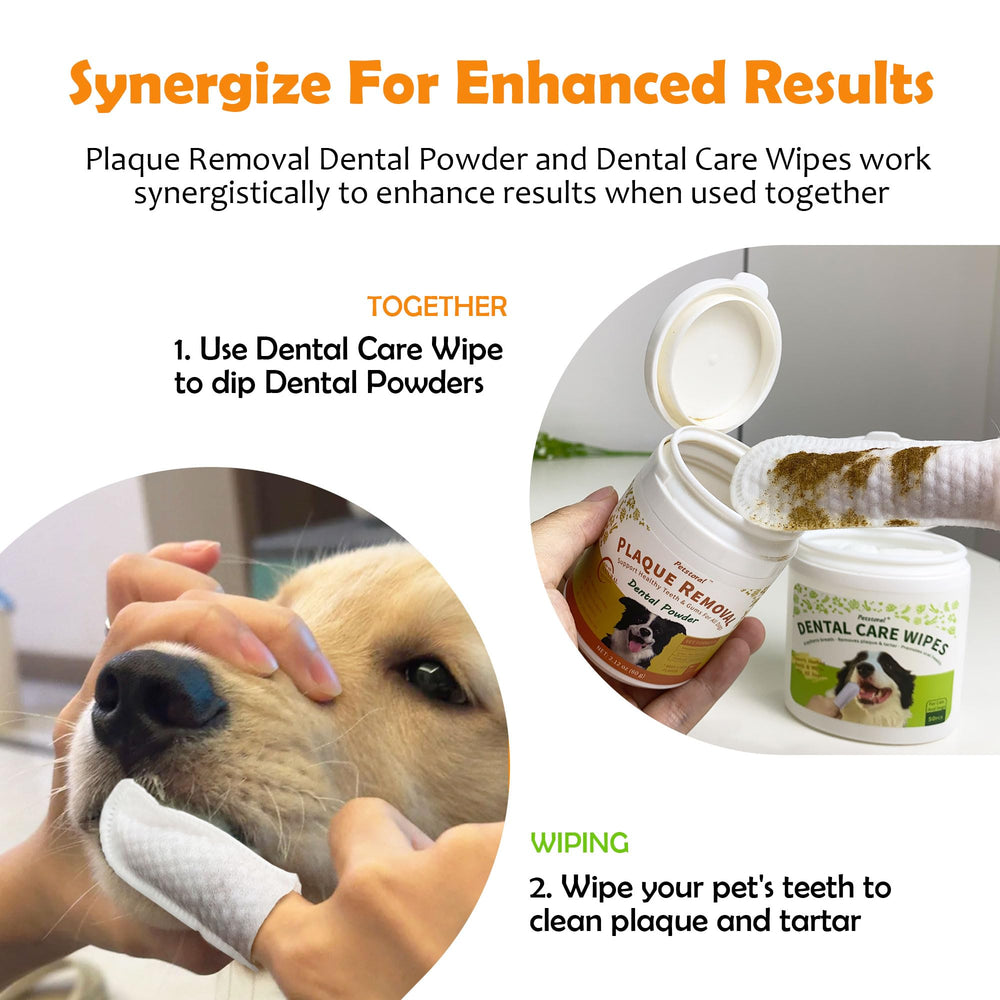 Petstoral wipes used for daily care and breath refresh on pets.