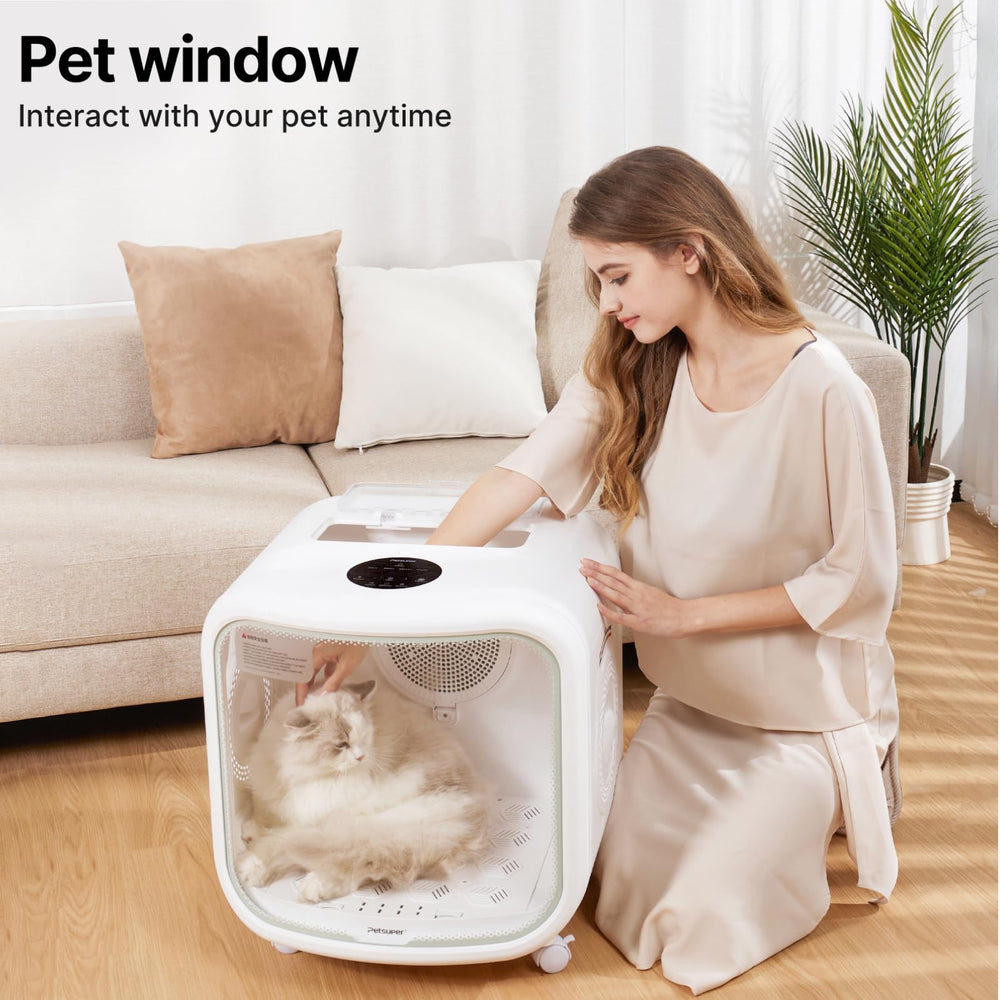Petsuper 75L brushless motor delivers quiet operation and energy efficiency.