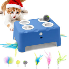 PETSWEET interactive cat toy blue front view for indoor active play