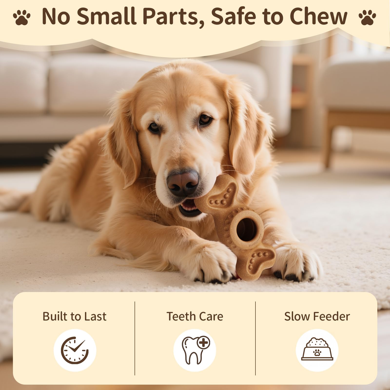 PETSWEET bone-shaped toy with stable design for indoor or outdoor use