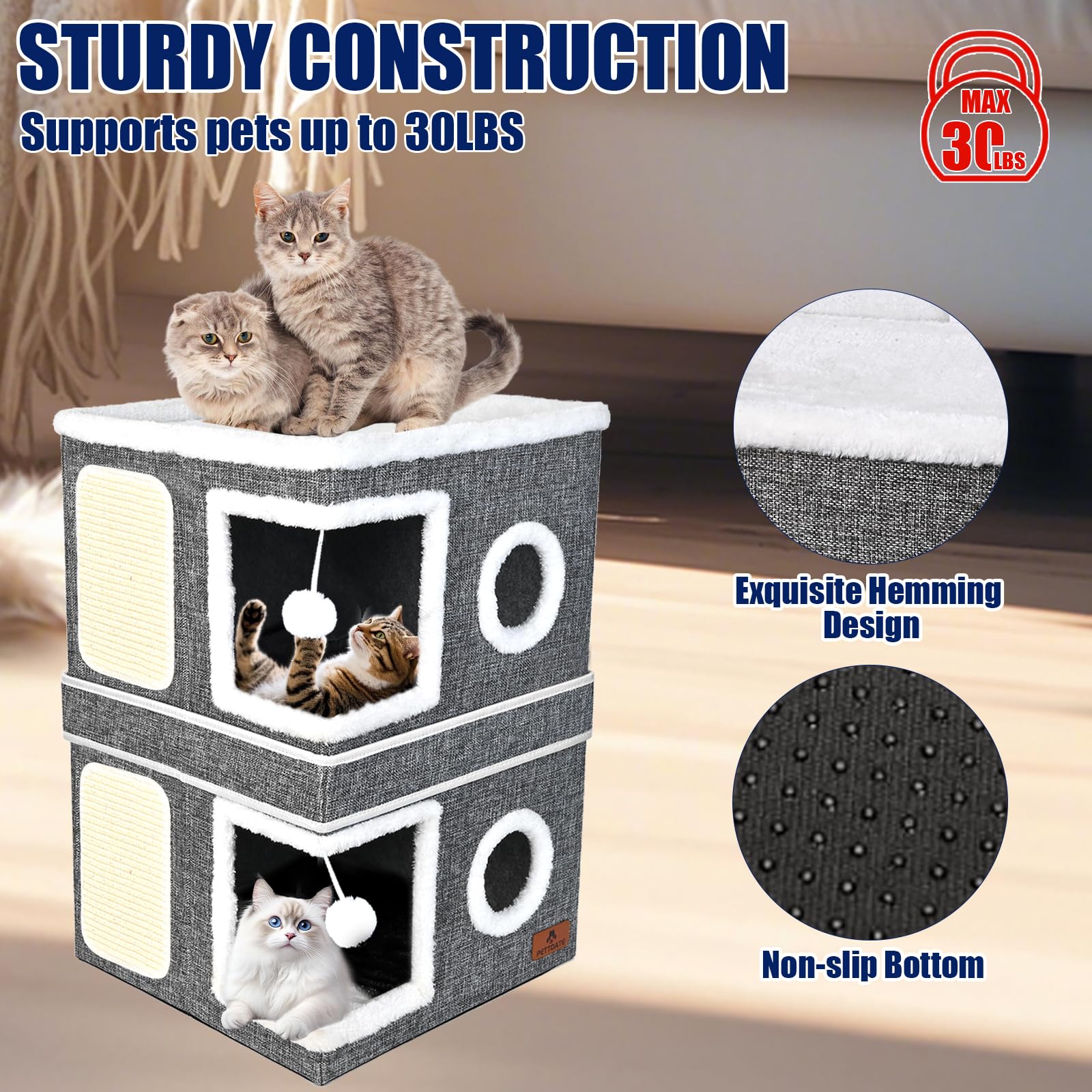 pettdate cat house top platform spacious lounging for cats and small pets