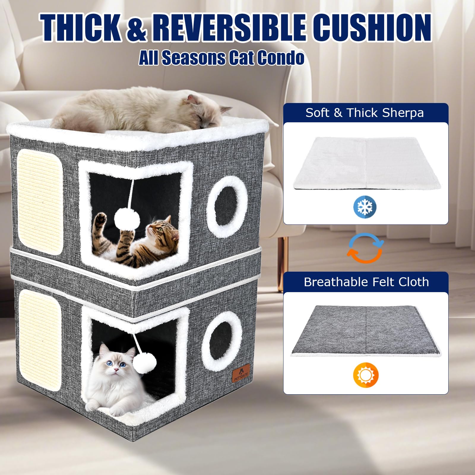 pettdate foldable cat hideaway easy storage and quick relocation
