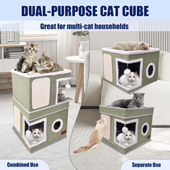 Pettdate foldable-cat-hideaway demonstrates quick setup and compact storage after use.