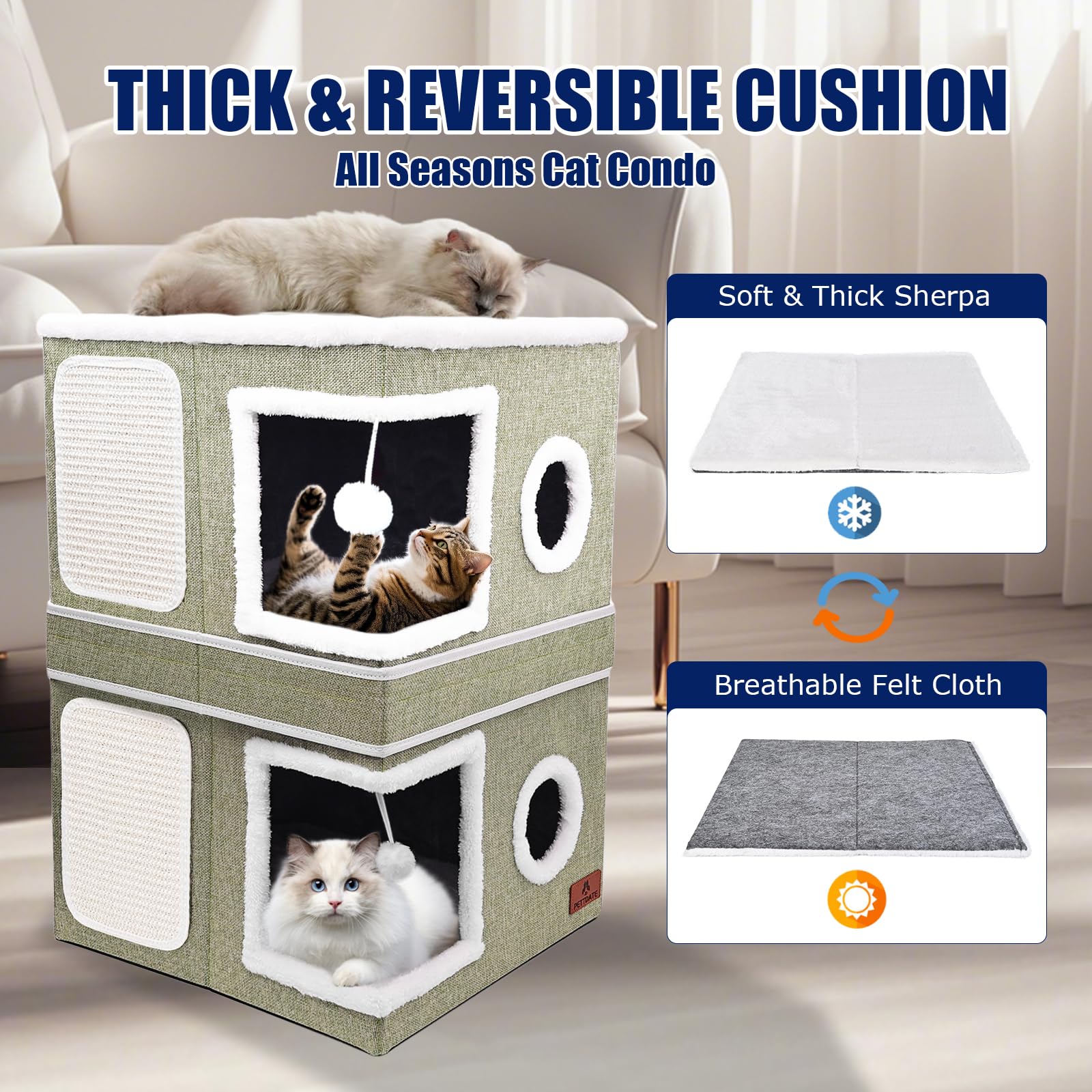 Pettdate top-platform-spacious provides extra room to stretch out and observe surroundings.