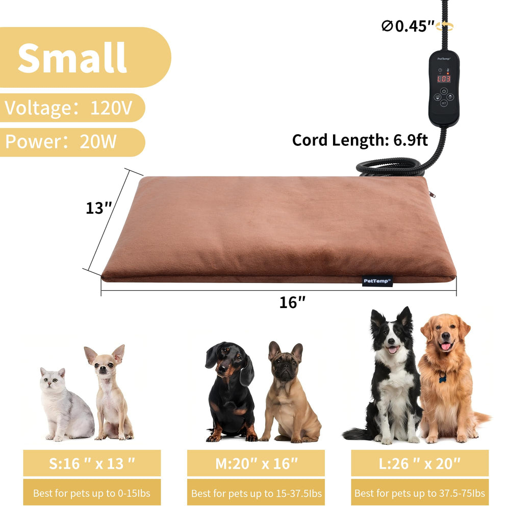 PetTemp washable cover with soft fleece texture for pet comfort.