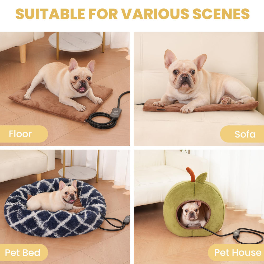 PetTemp heating pad provides quick warmth for a settled pet