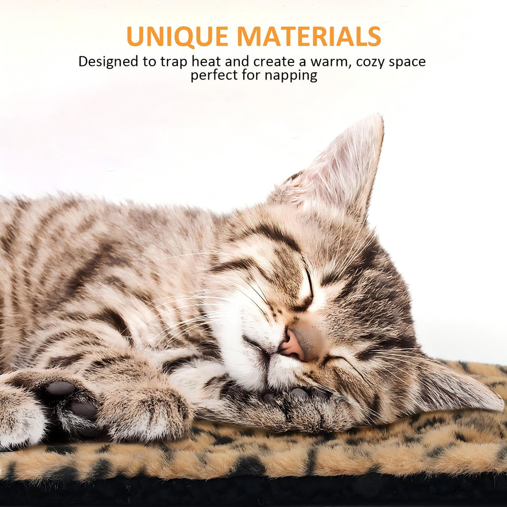 PetTemp self-warming cat bed pad closeup fabric highlights soft surface for paw comfort