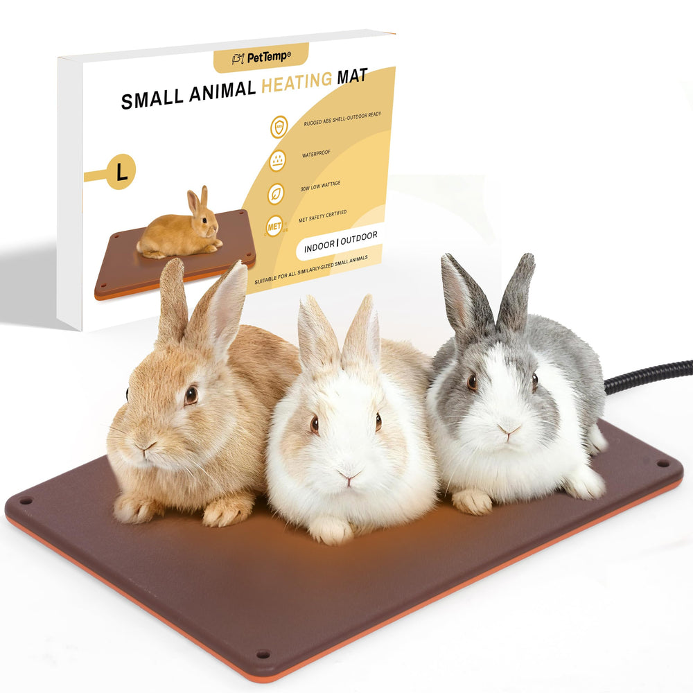 PetTemp small animal heating pad front view showing warm, safe spot for rabbits