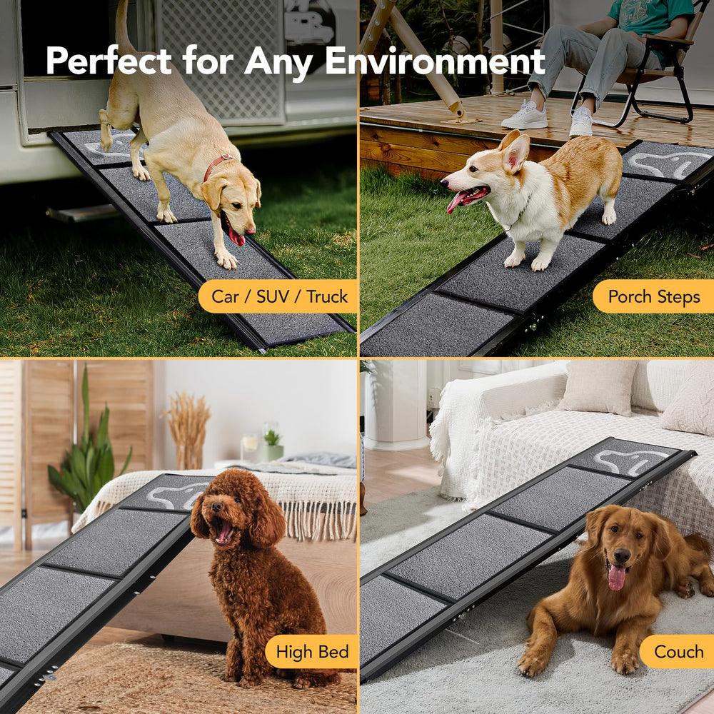 PetThem dog ramp ideal for SUVs and trucks to help dogs enter safely.