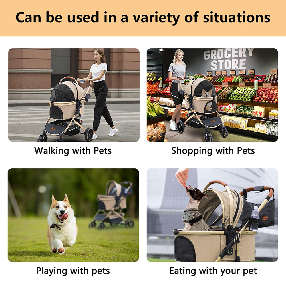 Pettingzoo spacious pet compartment fits two small pets securely.