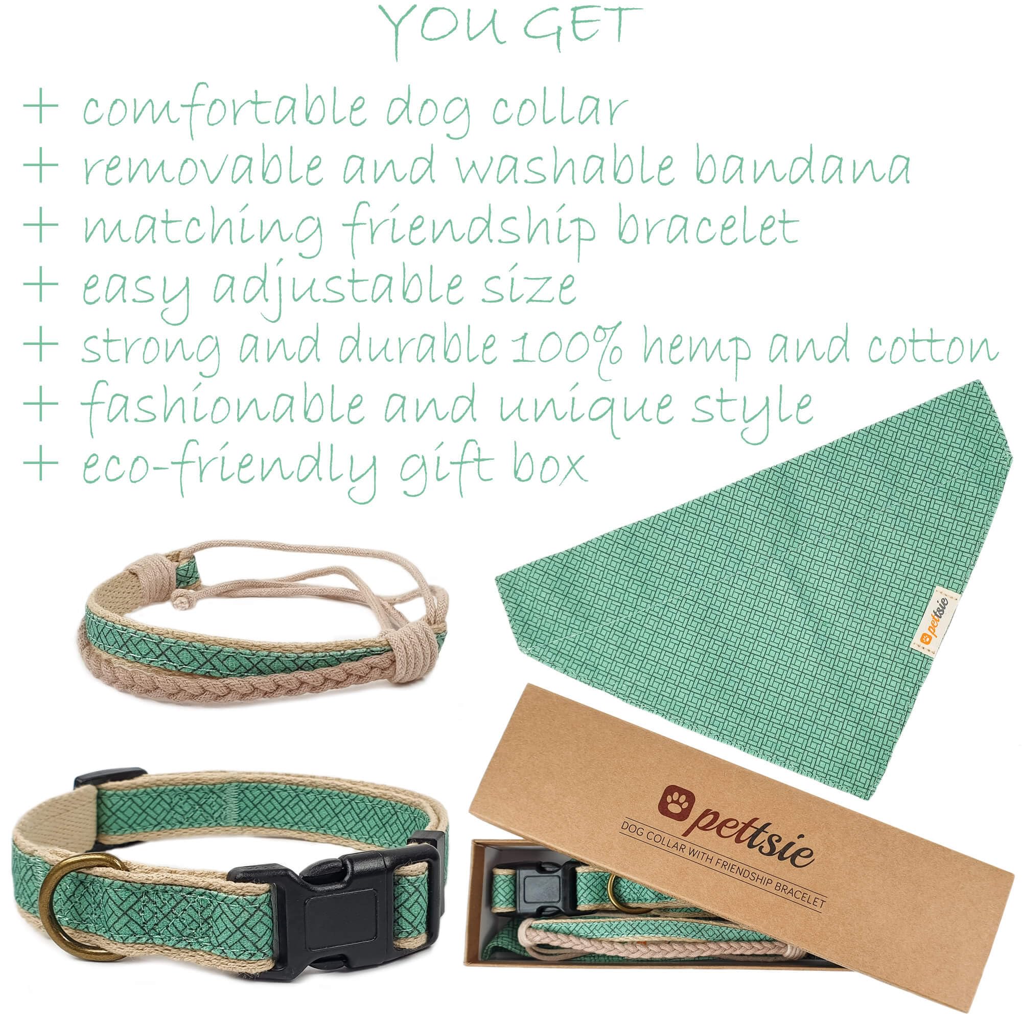 Pettsie green bandana is durable and easy to care for daily wear