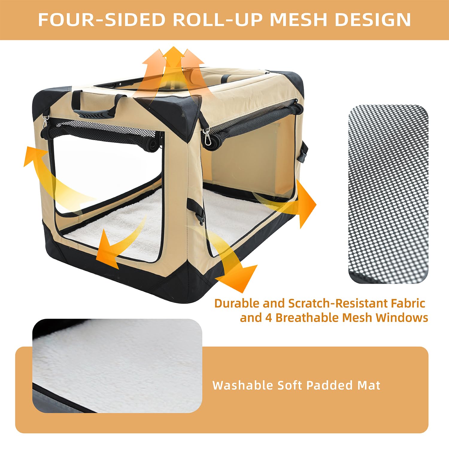 Pettycare chew-proof mesh windows provide ventilation for comfort indoors.