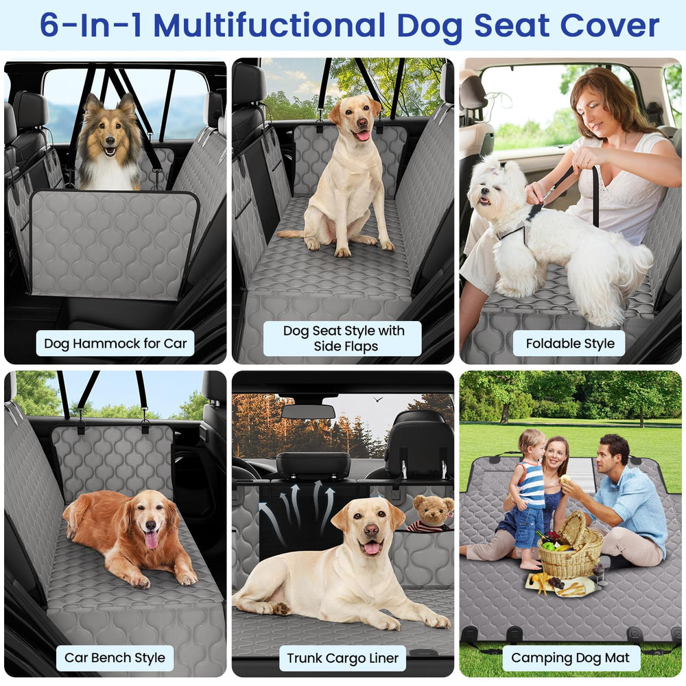 pettycare dog back seat cover easy-install with straps and buckles