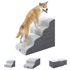Pettycare dog stairs assembly view aids height adaptation for beds