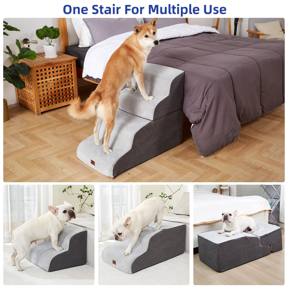 Pettycare dog stairs curved profile supports natural paw movement
