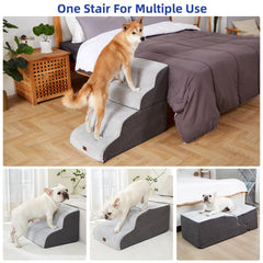 Pettycare dog stairs curved profile supports natural paw movement