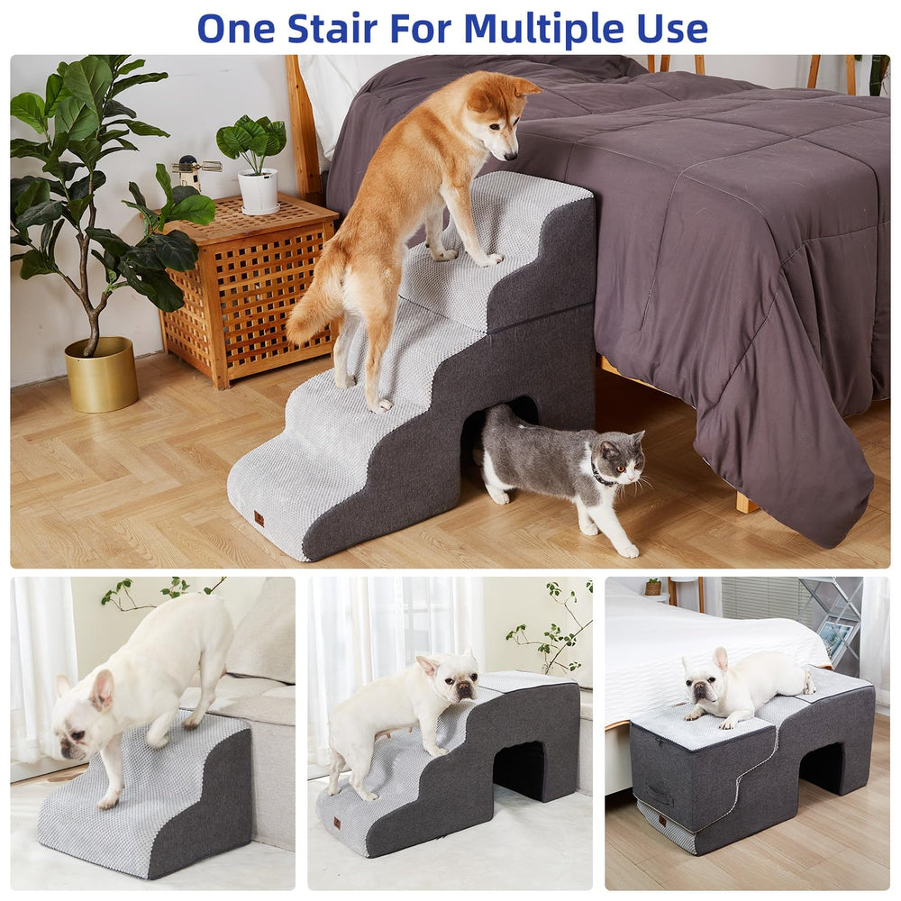 Pettycare dog stairs tunnel feature for play while climbing