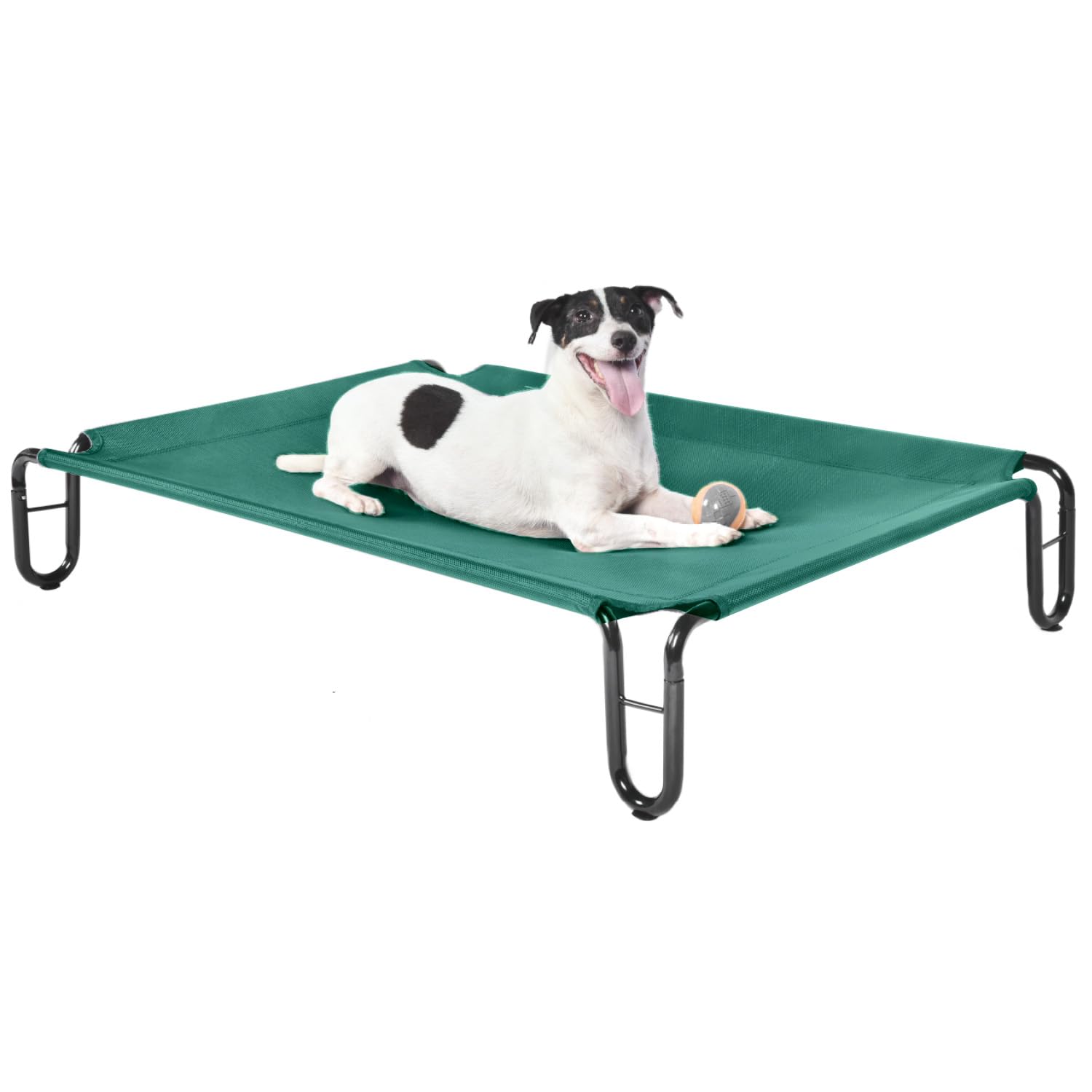 Pettycare elevated dog bed frame shows a sturdy steel frame for durable lounging