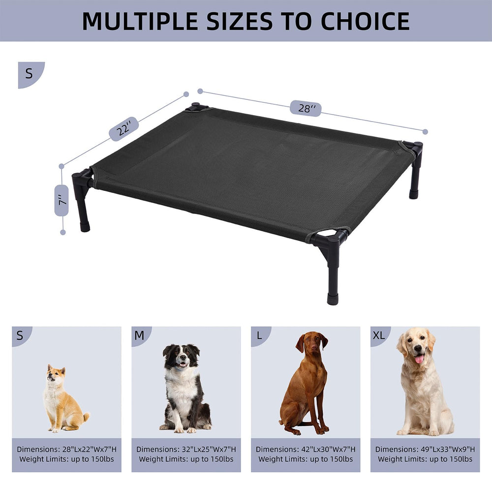 Pettycare elevated dog bed mesh closeup highlights Teslin mesh breathability and anti scratch