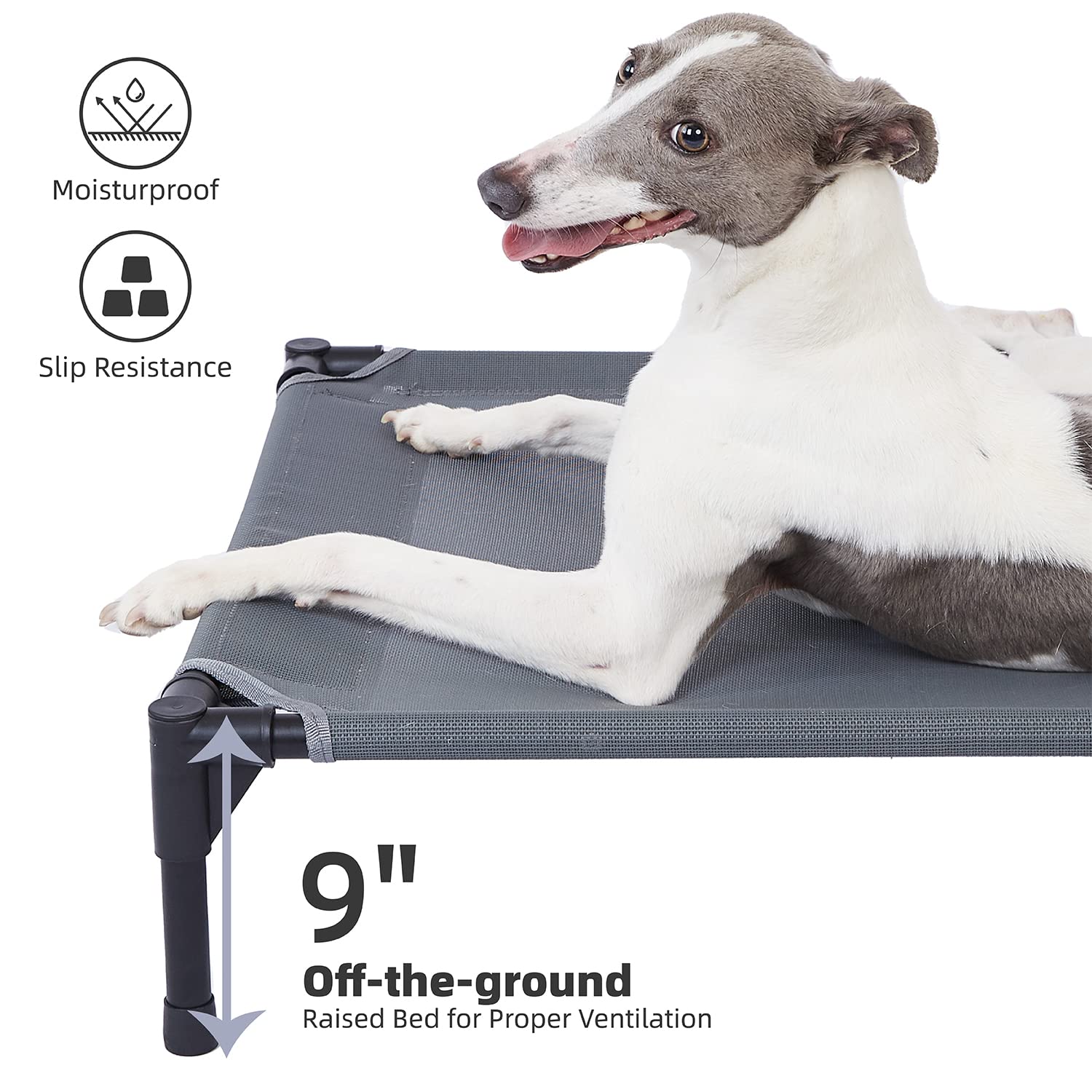 Pettycare elevated dog bed with non-slip feet for stability