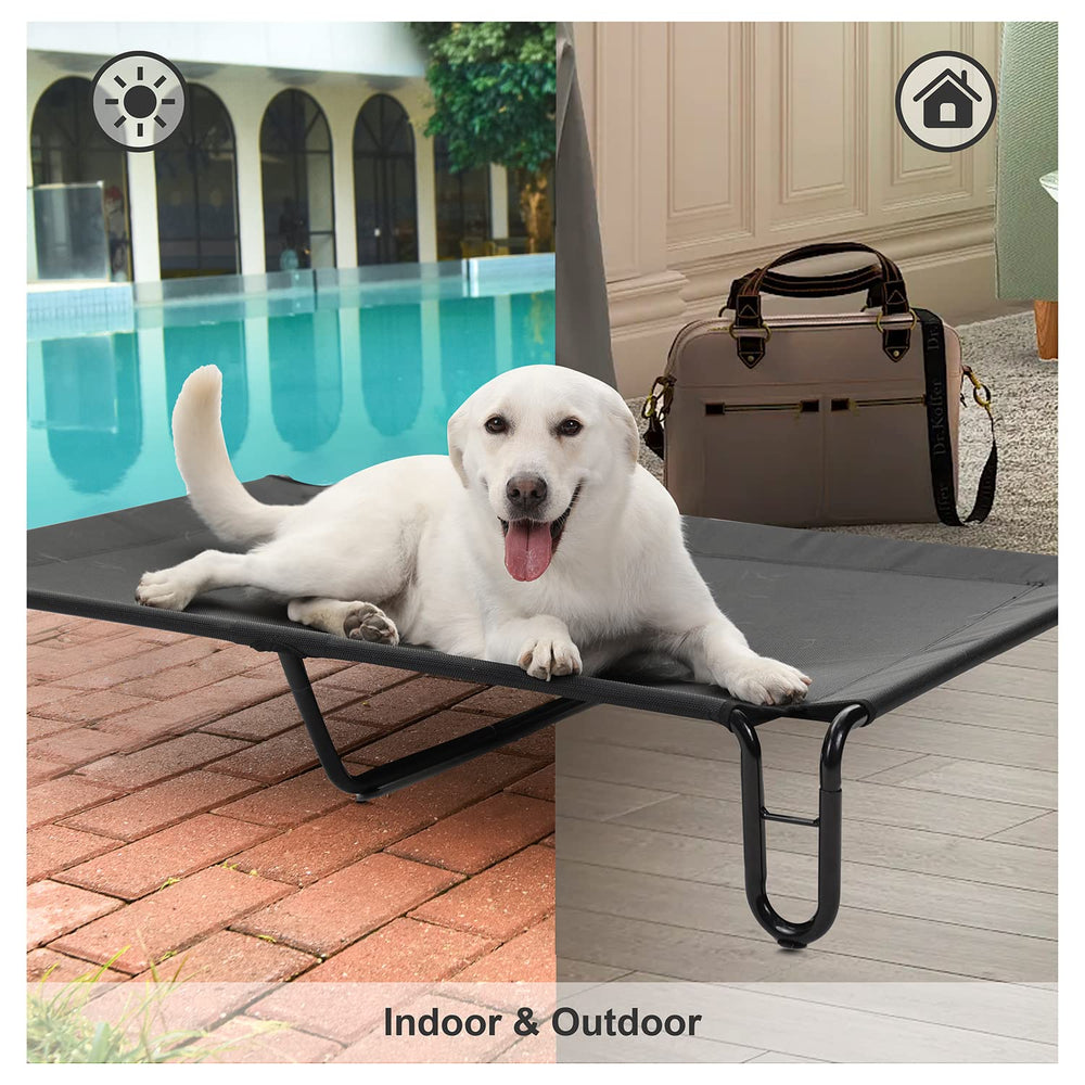 Pettycare elevated dog bed non-slip feet ensure stable placement on surfaces.