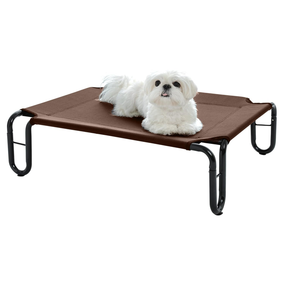 Pettycare elevated outdoor dog bed shows breathable cooling for small dogs
