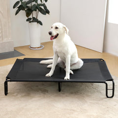 Pettycare elevated dog bed powder-coated steel frame highlights durable stability.