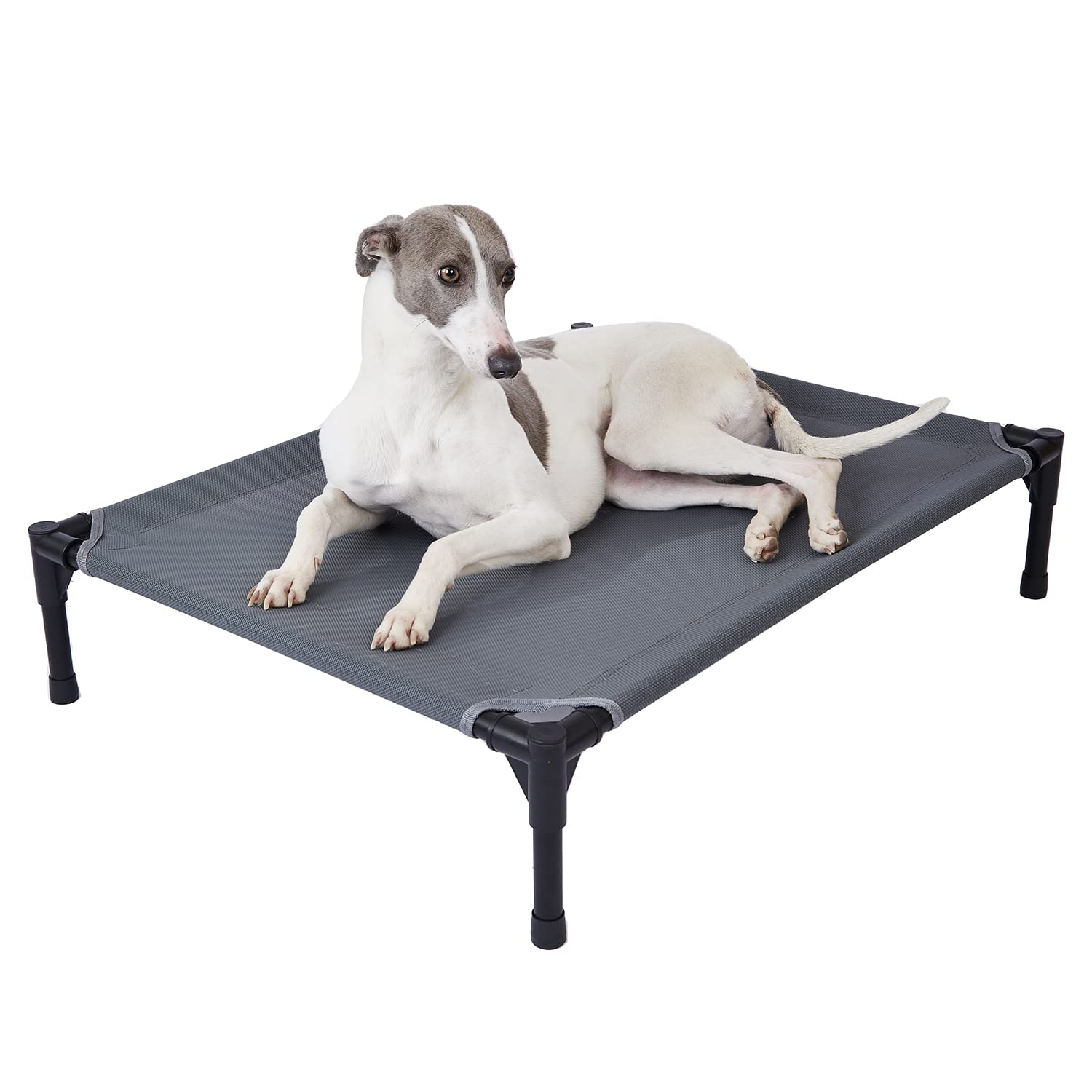 Pettycare elevated outdoor dog bed 32x25 with cooling airflow for summer comfort.