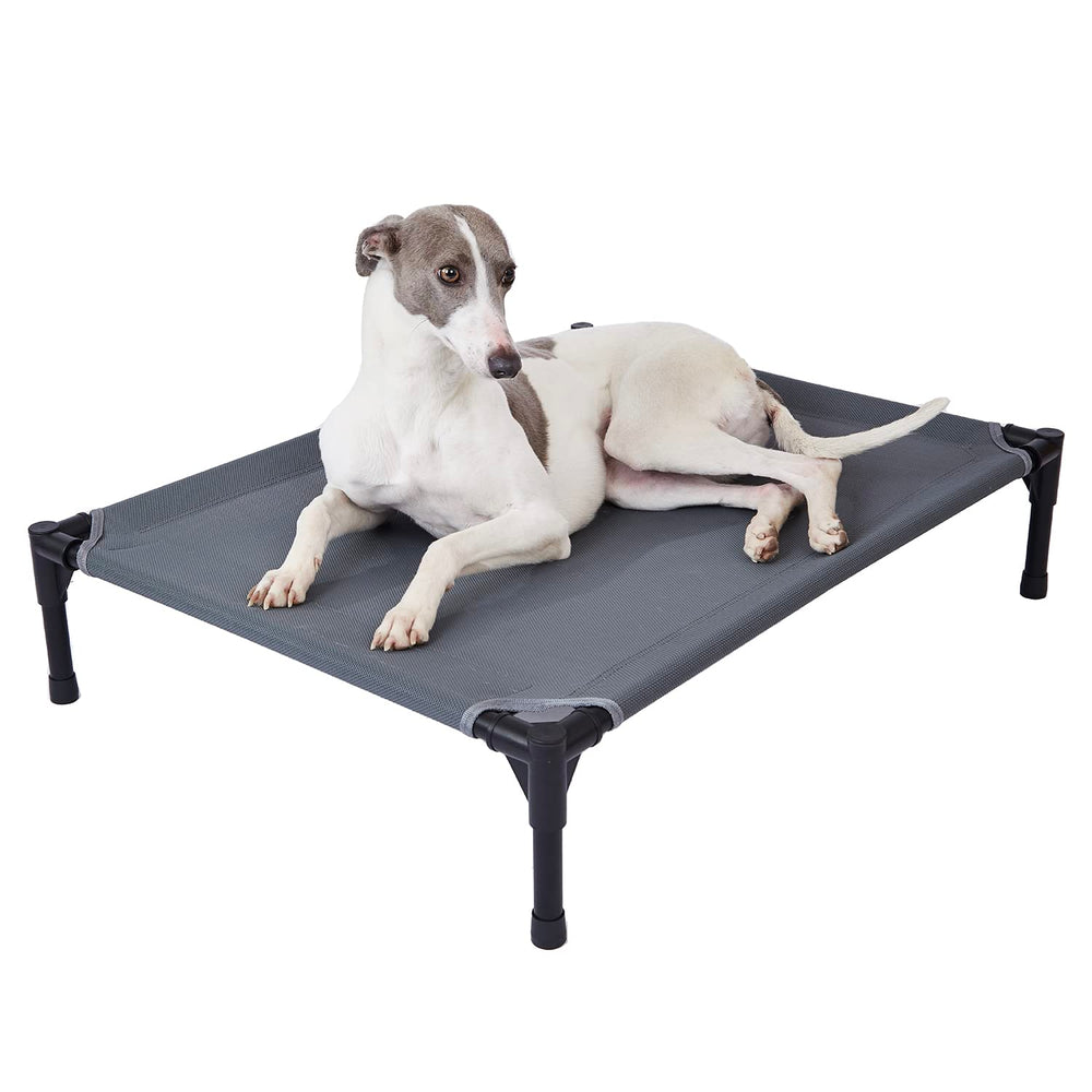 Pettycare elevated outdoor dog bed 42x30x7 grey delivers raised cooling comfort for large dogs