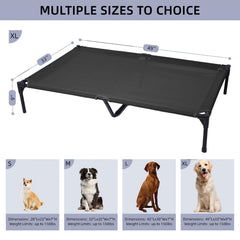 Pettycare elevated outdoor dog bed top view highlights spacious layout for large dogs.