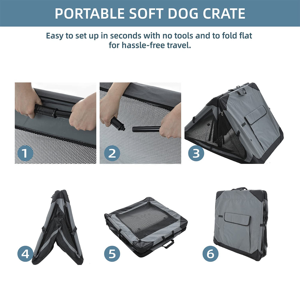 Pettycare indoor-outdoor dog kennel placed in living room and porch